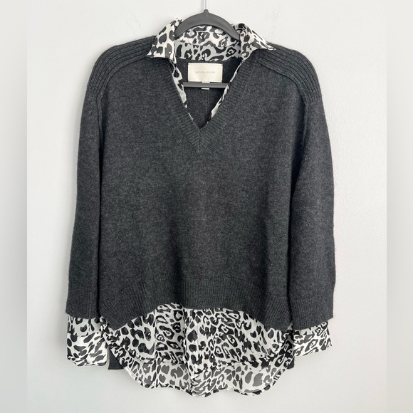 Brochu Walker Size S • The Looker Layered Wool Cashmere Sweater. - Picture 1 of 4